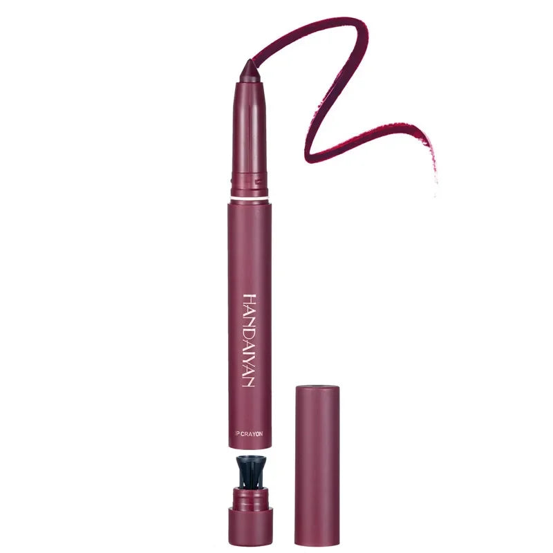 Pink Velvet Matte Lipstick Pen - Waterproof Long-Lasting Lip Liner Pencil (12 Shades)
