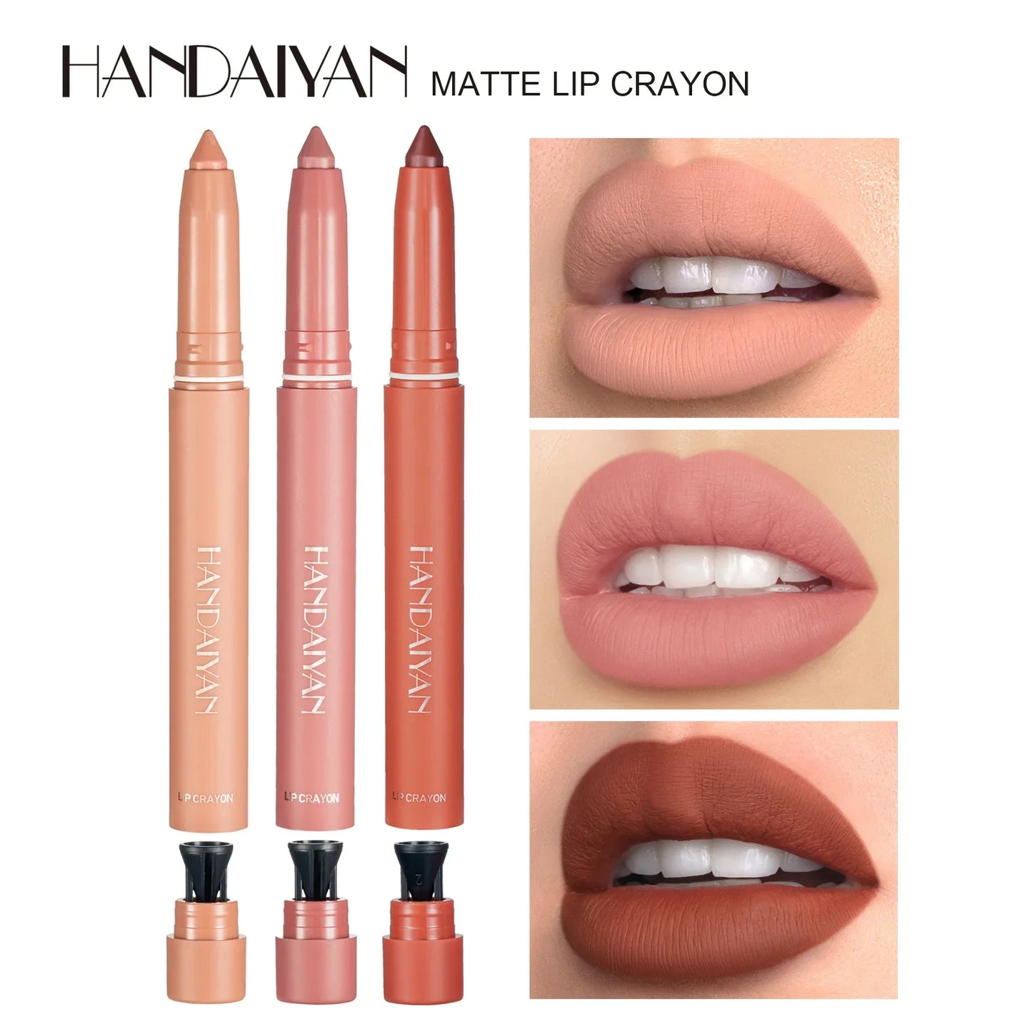 Pink Velvet Matte Lipstick Pen - Waterproof Long-Lasting Lip Liner Pencil (12 Shades)