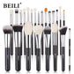 BEILI Professional Makeup Brush Set - 30 Piece Natural Hair Collection