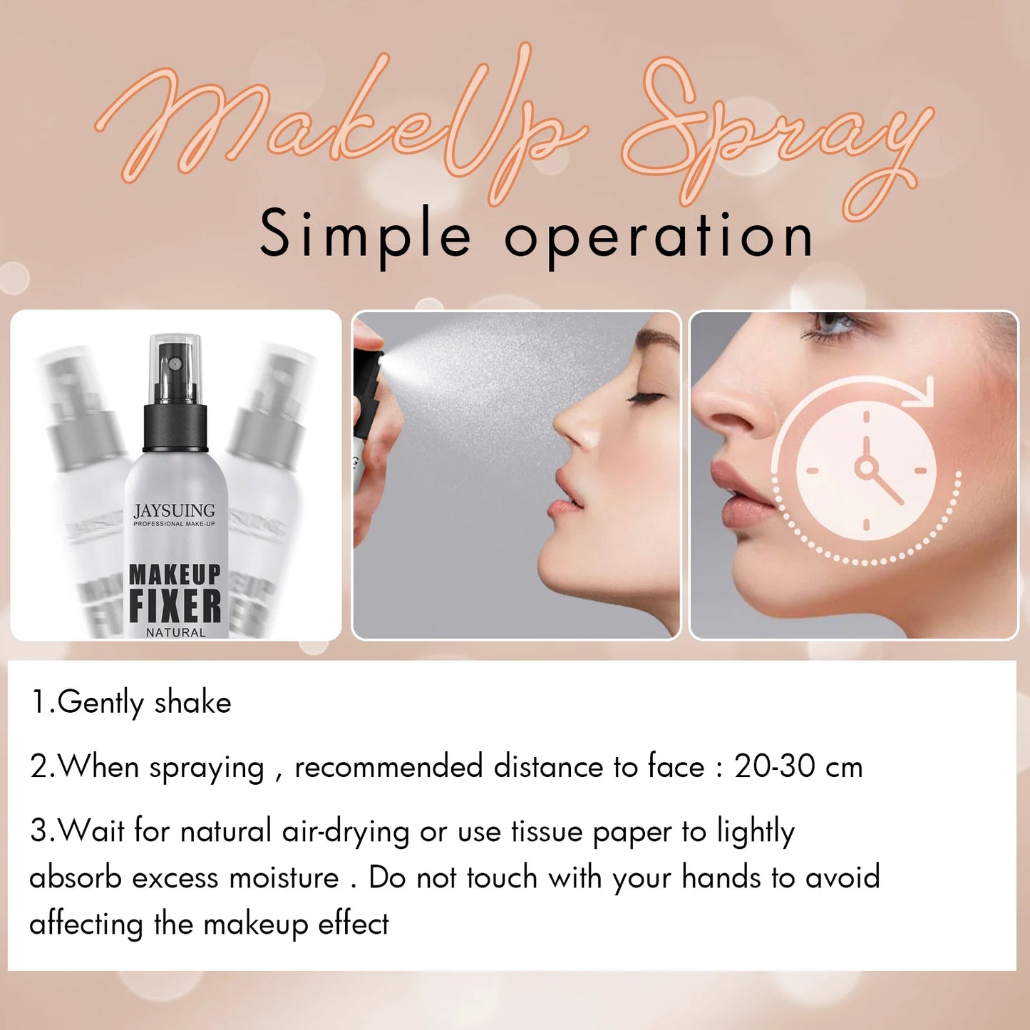 Long-Lasting Makeup Setting Spray - Oil Control & Sweatproof Formula