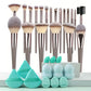Professional Makeup Brush Set - 3-20 Pieces Premium Soft Goat Hair &