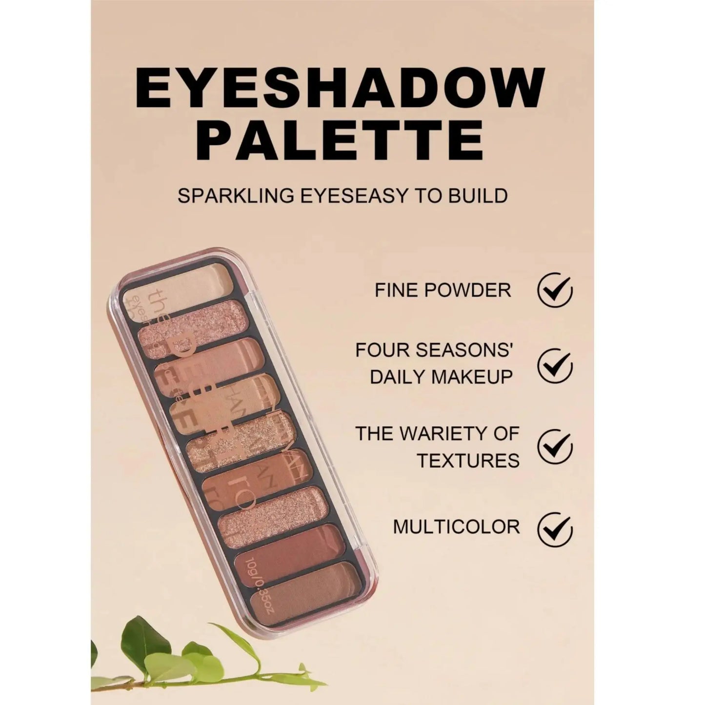 Handaiyan Desert Rose Eyeshadow Palette - 9 Highly Pigmented Shades with Matte & Shimmer Finish
