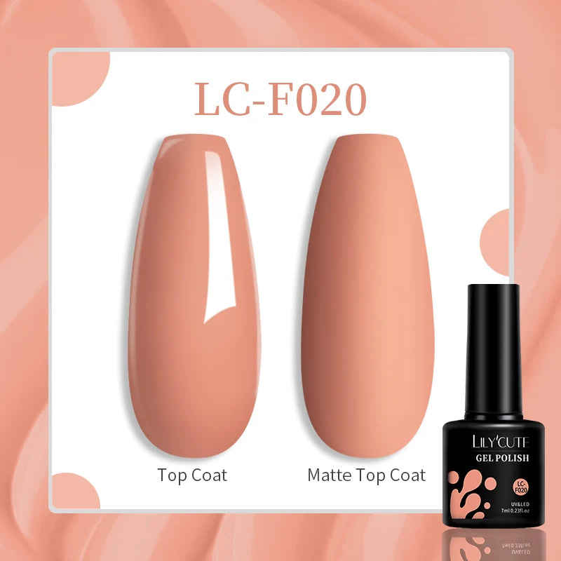 LILYCUTE 7ML Jelly Amber Gel Nail Polish Nail Art Dark Bloom Leopard