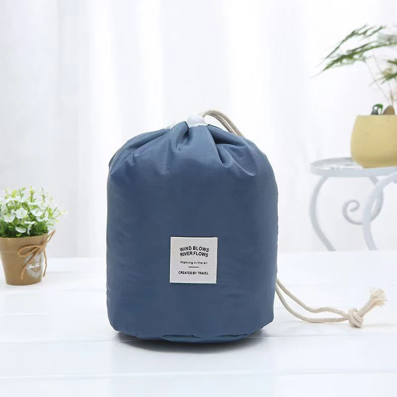 Fashion Round Waterproof Makeup Bag - High Capacity Travel Organizer