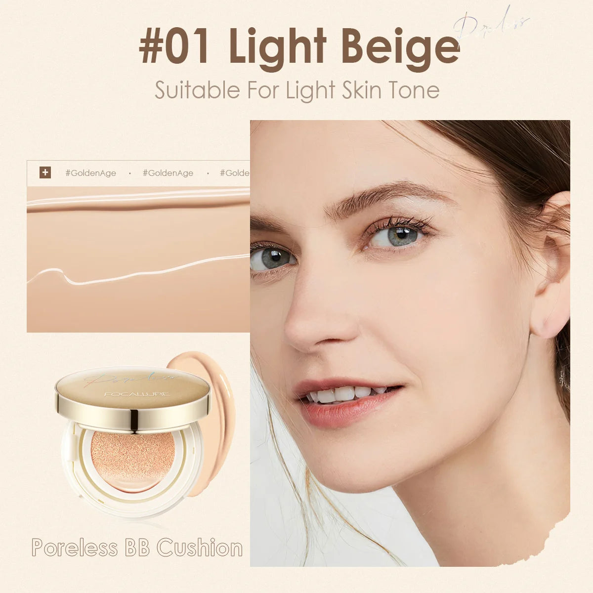 Air Cushion Foundation - Waterproof Matte Poreless Full Coverage