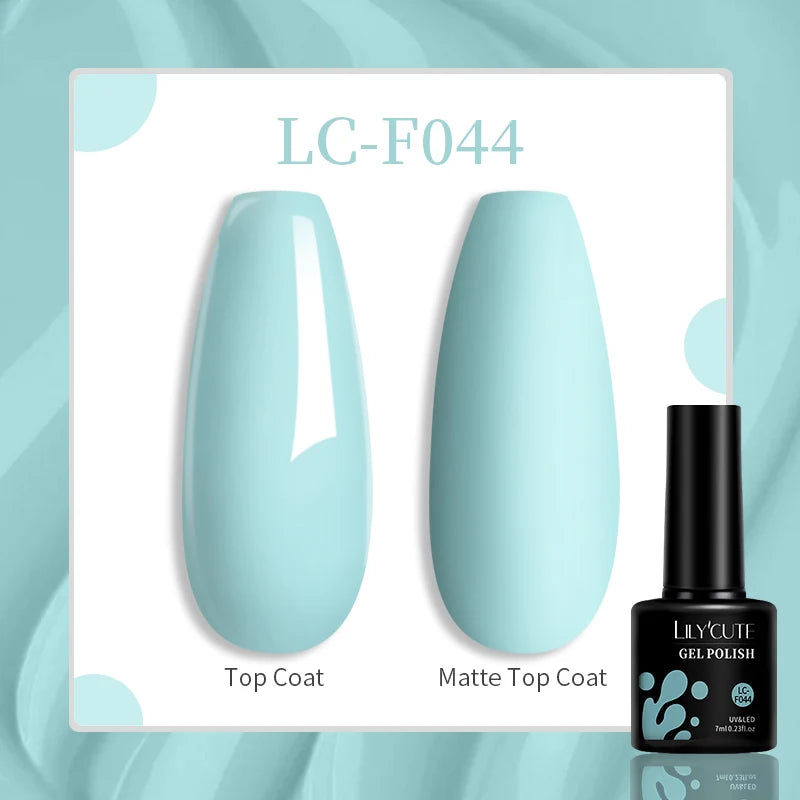 LILYCUTE 7ML Jelly Amber Gel Nail Polish Nail Art Dark Bloom Leopard