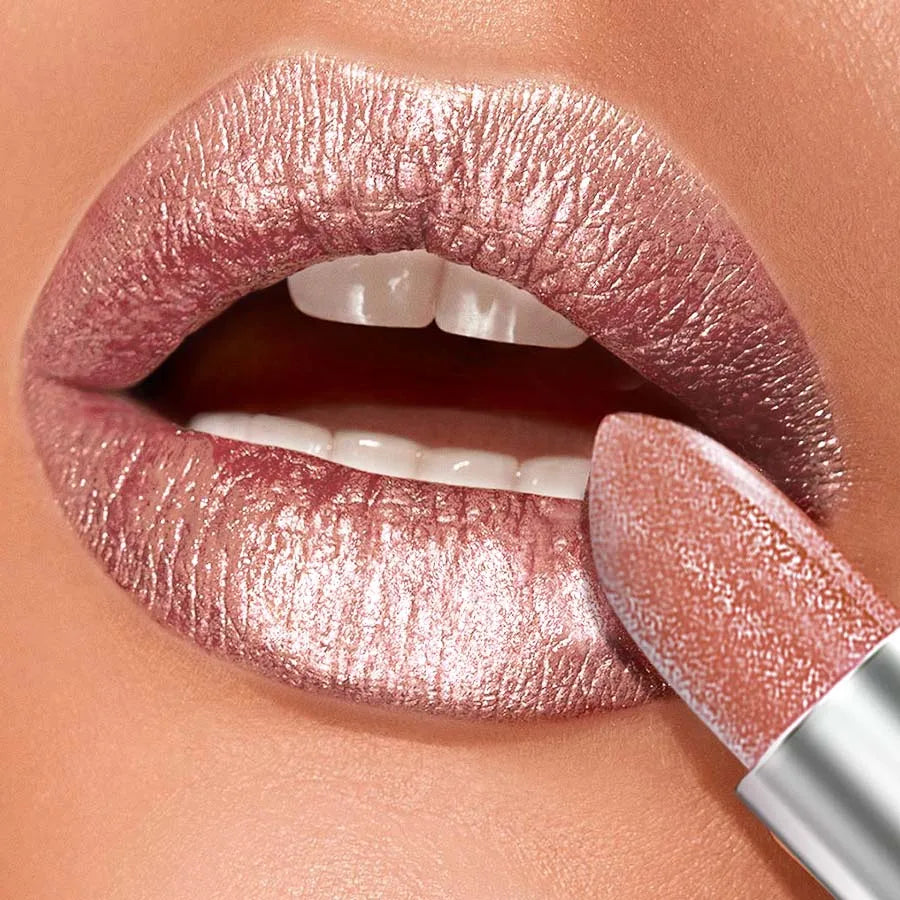 KAFURUX Metallic Lipstick - Long-Lasting Glitter Lip Glaze with Waterproof & Moisturizing Formula 3g