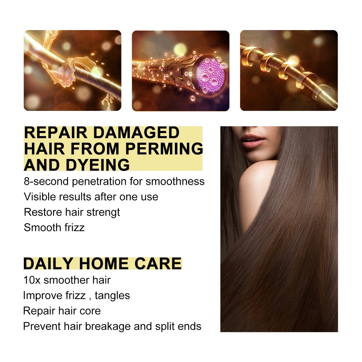 Keratin Hair Repair Mask - 8 Second Deep Conditioning Treatment