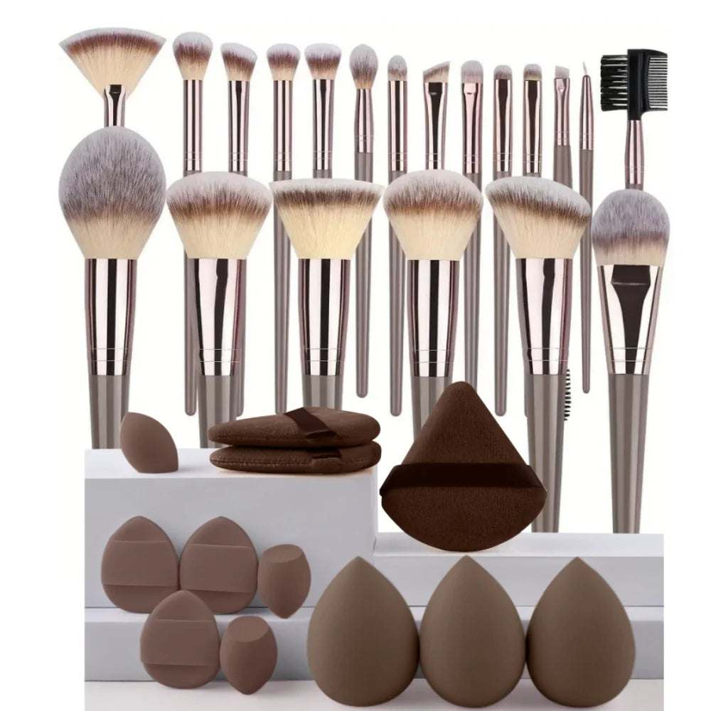 Professional Makeup Brush Set - 3-20 Pieces Premium Soft Goat Hair &