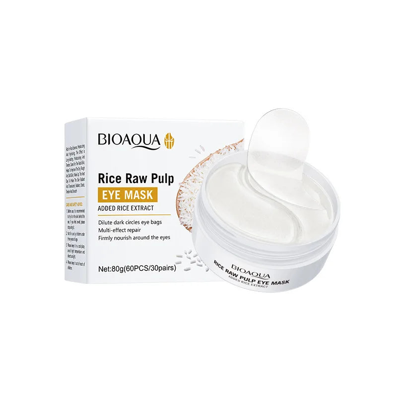 BIOAQUA White Rice Collagen Eye Mask - 60 Patches for Brightening & Firming