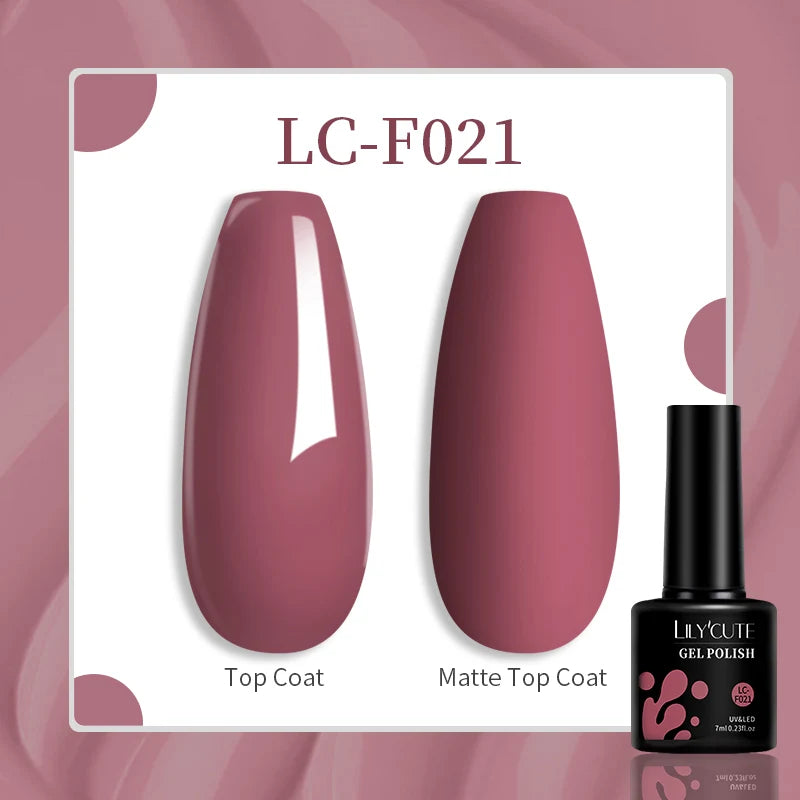 LILYCUTE 7ML Jelly Amber Gel Nail Polish Nail Art Dark Bloom Leopard