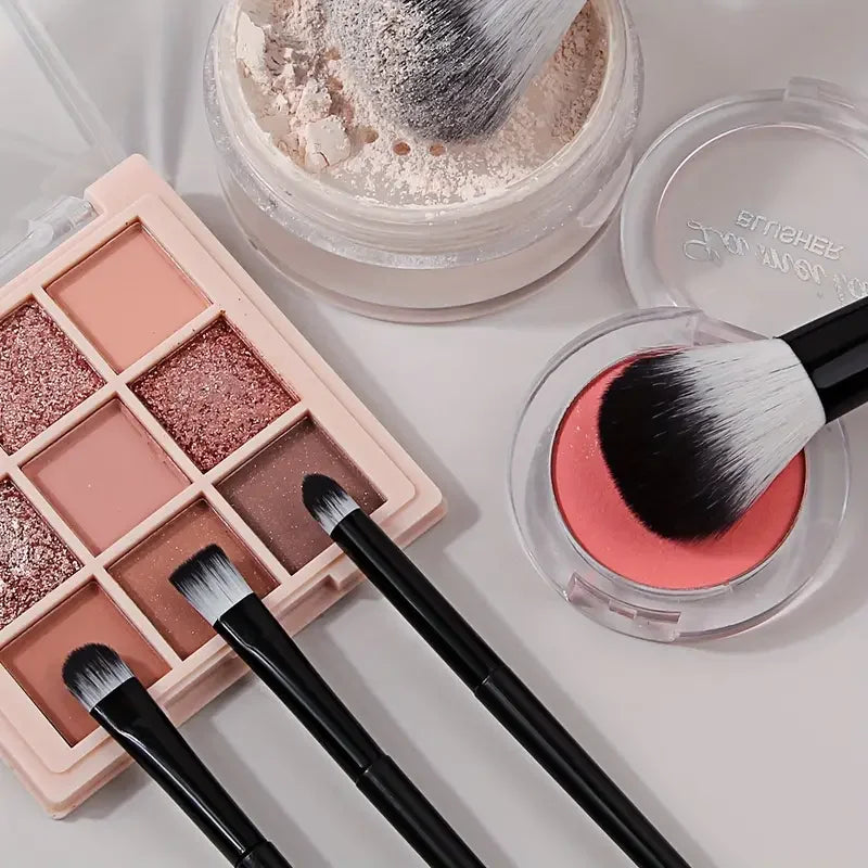 Professional 13-Piece Makeup Brush Set with Soft Synthetic Bristles