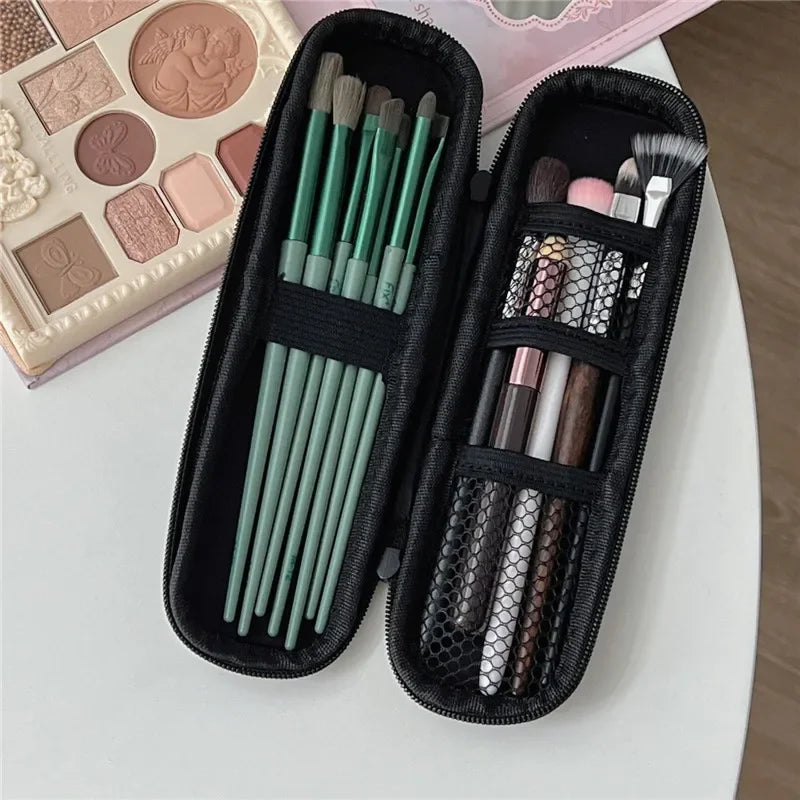 Waterproof Double Zipper Makeup Brush Case - Professional Portable Storage