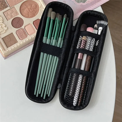 Waterproof Double Zipper Makeup Brush Case - Professional Portable Storage