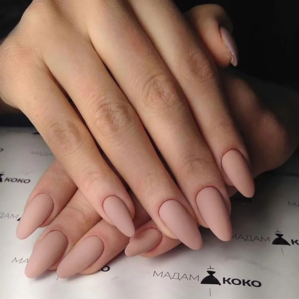 Matte Almond Press-On Nails - 24 Piece Set