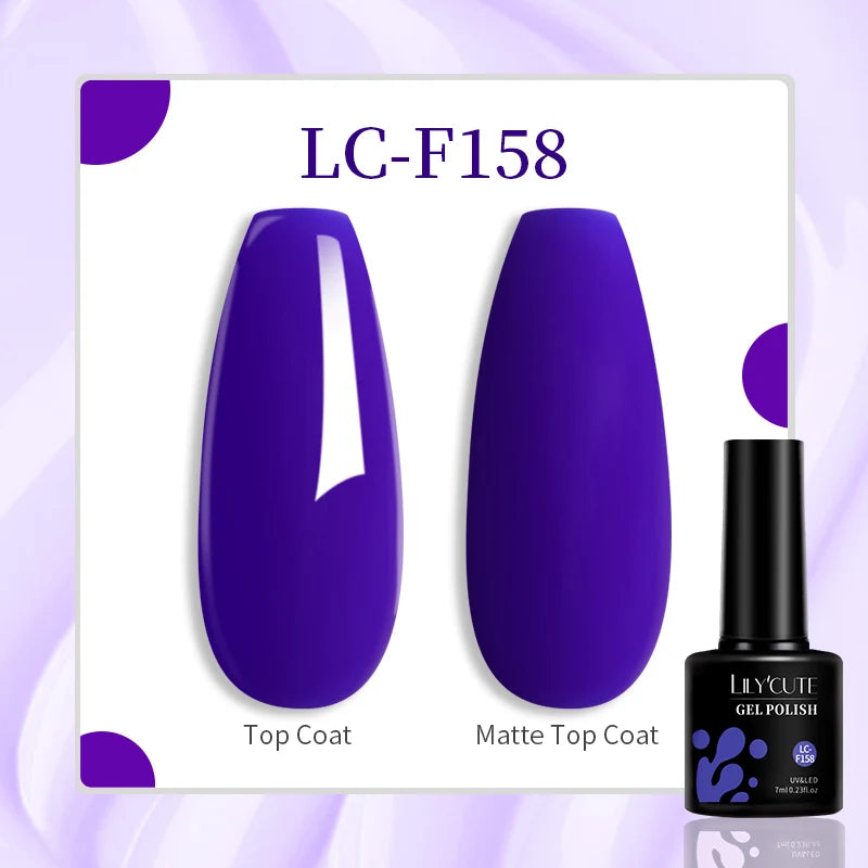 LILYCUTE 7ML Jelly Amber Gel Nail Polish Nail Art Dark Bloom Leopard
