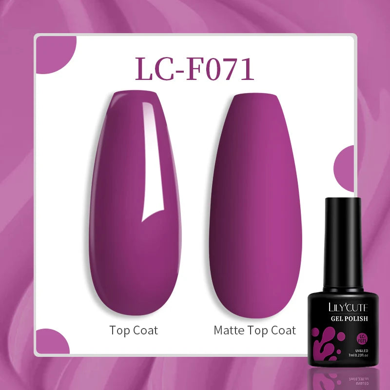 LILYCUTE 7ML Jelly Amber Gel Nail Polish Nail Art Dark Bloom Leopard