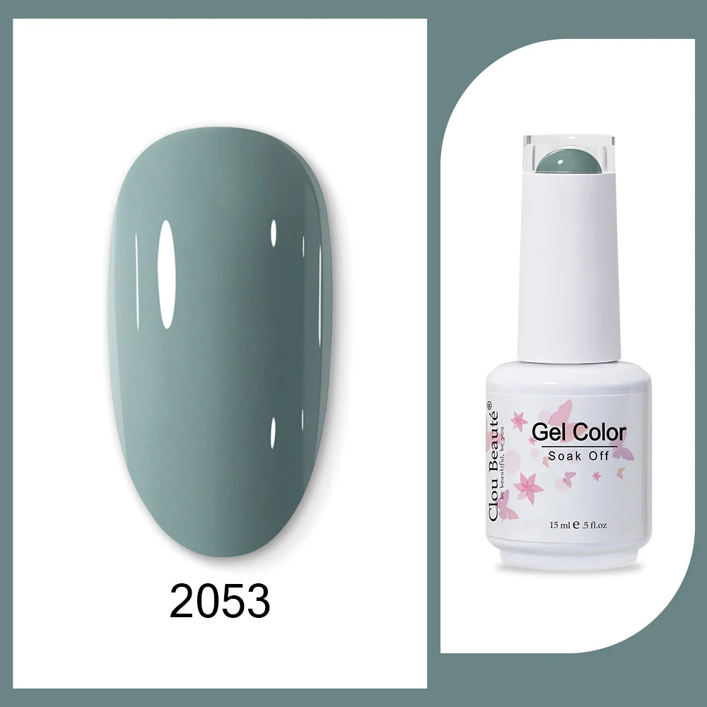 Clou Beaute HEMA & TPO Free Gel Nail Polish - Army Green 15ml