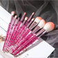 Professional 10-Piece Makeup Brush Set with Metal Handles - Premium Nylon Bristles