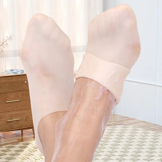 1Pairs Silicone Moisturizing Foot Socks for Dry Cracked Feet Foot Care Socks