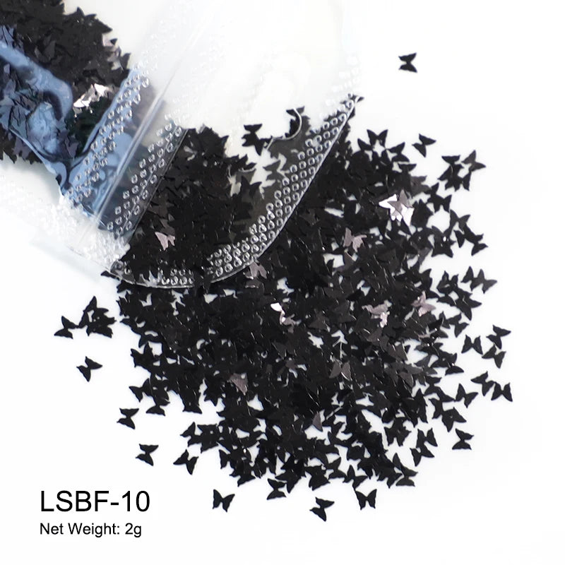 Holographic Nail Art Glitter - Laser Star & Butterfly Sequins (2g)
