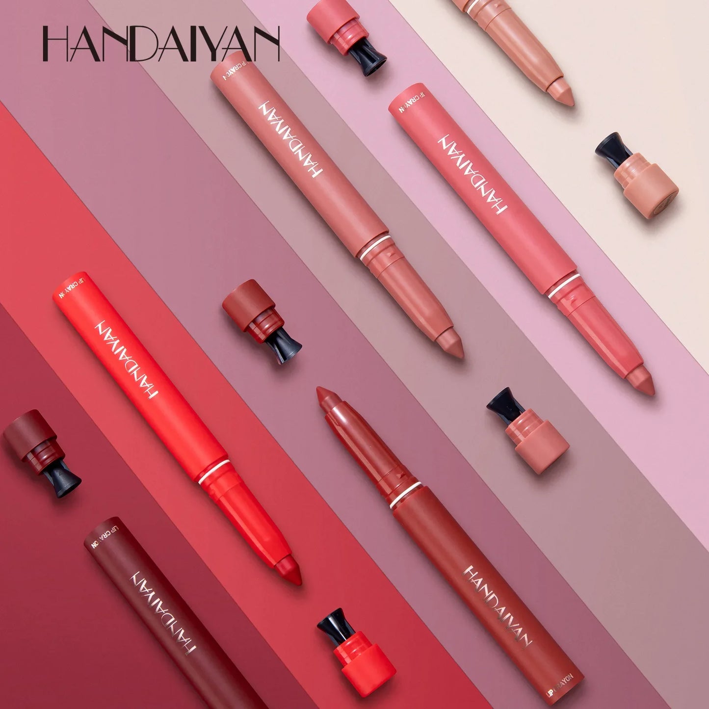 Pink Velvet Matte Lipstick Pen - Waterproof Long-Lasting Lip Liner Pencil (12 Shades)