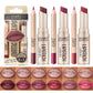 USHAS 12-Color Matte Lip Liner & Lipstick Set - Long-Lasting Nude & Red Shades