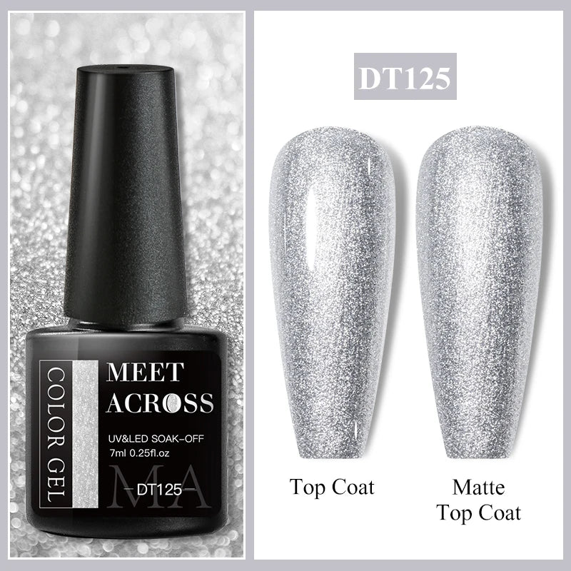 MEET ACROSS Wine Red Gel Nail Polish - 7ml Long-Lasting French Manicure