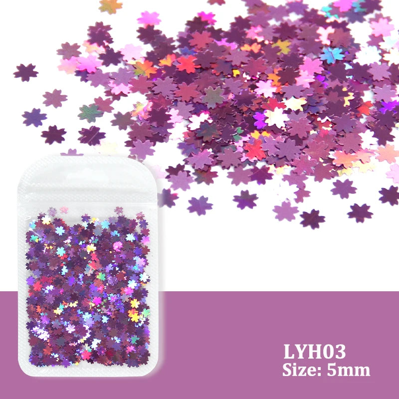 Holographic Nail Art Glitter - Laser Star & Butterfly Sequins (2g)