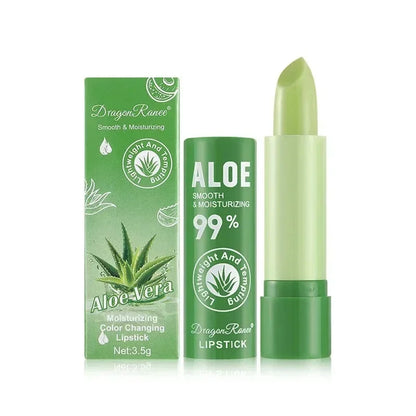 Aloe Vera Color-Changing Lip Balm - pH Reactive Moisturizing Lipstick for Natural Personalized Shade