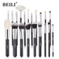 BEILI Professional Makeup Brush Set - 30 Piece Natural Hair Collection