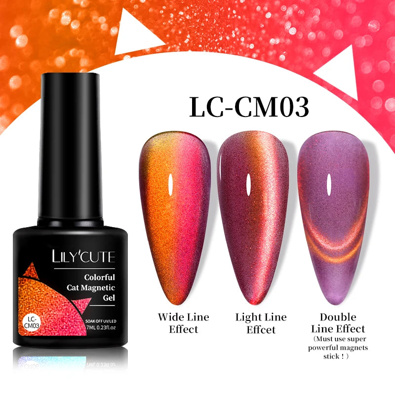 LILYCUTE 9D Cat Eye Magnetic Gel Nail Polish - 7ml