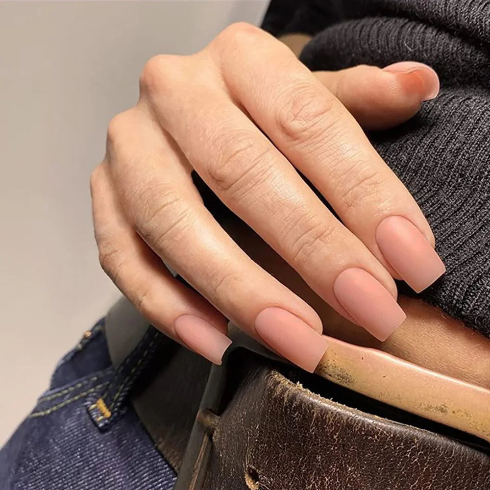 Matte Almond Press-On Nails - 24 Piece Set