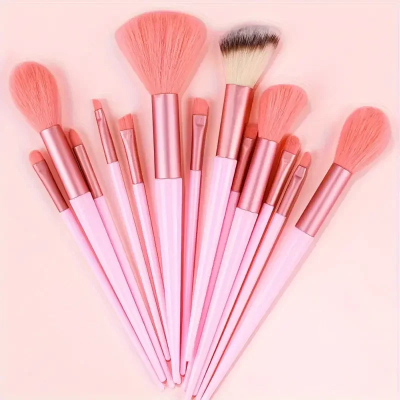 Professional 13-Piece Makeup Brush Set with Soft Synthetic Bristles