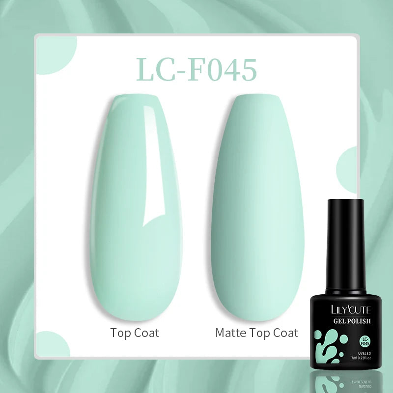 LILYCUTE 7ML Jelly Amber Gel Nail Polish Nail Art Dark Bloom Leopard