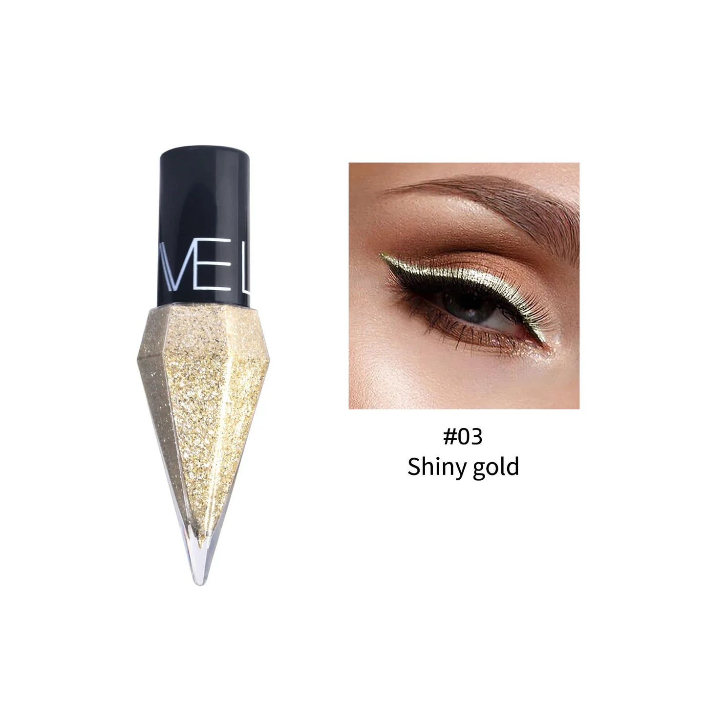 Pudaier Pearlescent Diamond Liquid Eyeliner - Waterproof Glitter Eyeshadow Stick with Long-Lasting Shimmer
