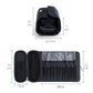 Rolling Makeup Brush Bag - Waterproof Travel Organizer with Foldable Design