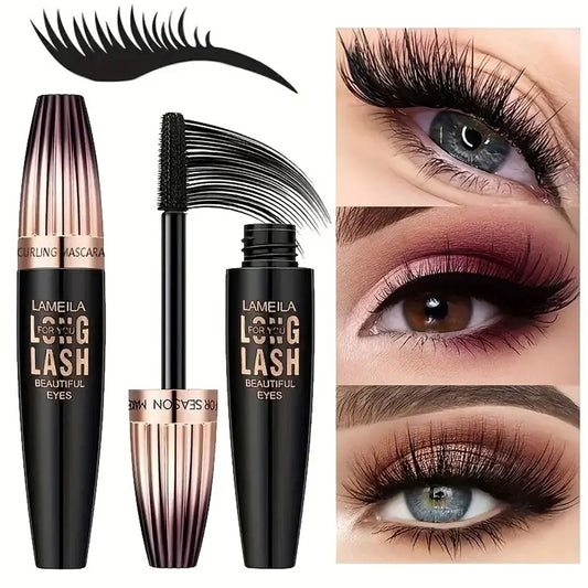 Waterproof 4D Mascara - Thick Long Curling Smudge-Proof Plump Lashes