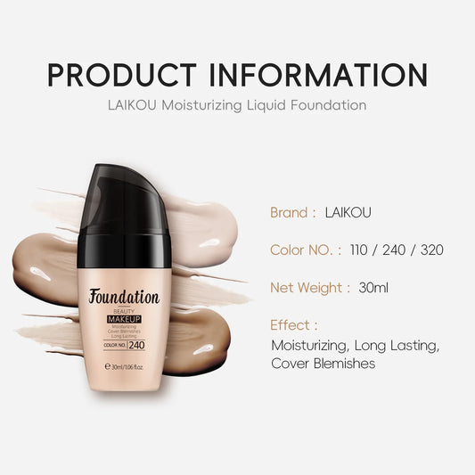 Liquid Foundation - Multiple Shades Hydrating Natural Finish 30ml
