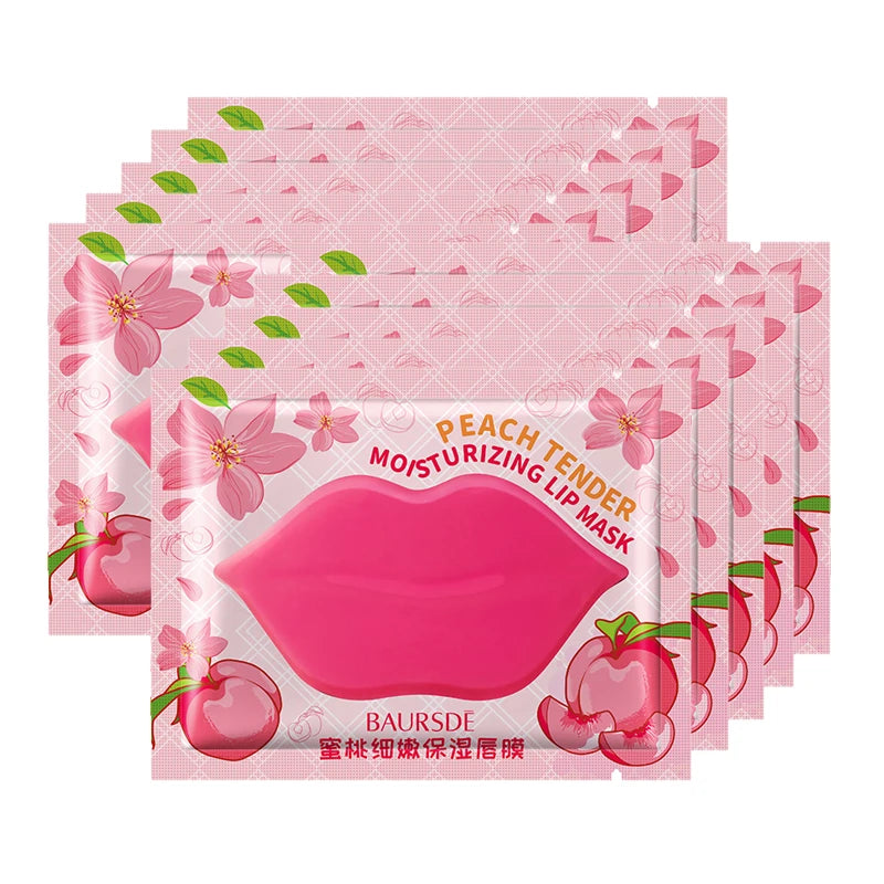 Collagen Nourishing Lip Mask - Moisturizing Fruit Essence Anti-Wrinkle Lip Treatment Patches (5/10 Pack)