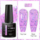 MEET ACROSS Wine Red Gel Nail Polish - 7ml Long-Lasting French Manicure