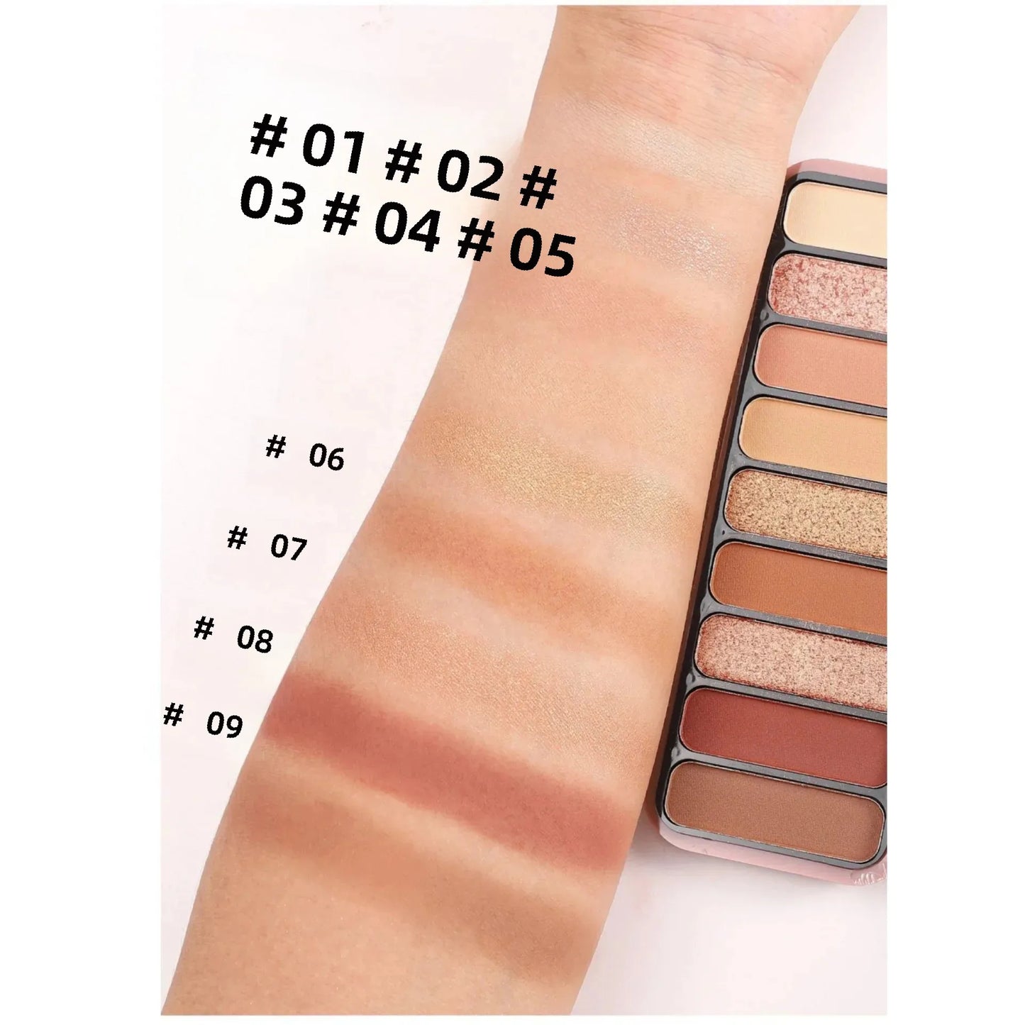 Handaiyan Desert Rose Eyeshadow Palette - 9 Highly Pigmented Shades with Matte & Shimmer Finish