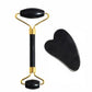 Natural Jade Roller & Gua Sha Set - Face and Body Massage Tool