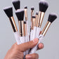 Professional Marble Makeup Brush Set - 11 Piece Collection