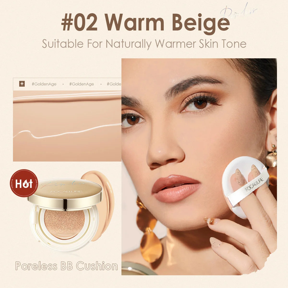 Air Cushion Foundation - Waterproof Matte Poreless Full Coverage