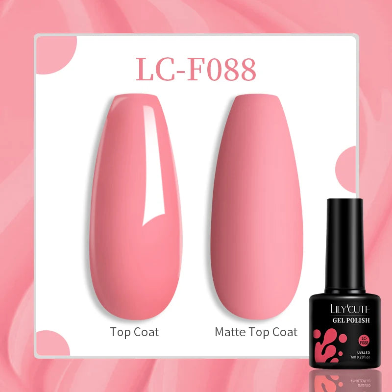 LILYCUTE 7ML Jelly Amber Gel Nail Polish Nail Art Dark Bloom Leopard