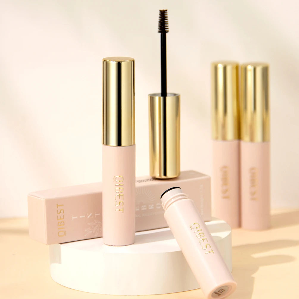 Professional 4-Color Waterproof Eyebrow Mascara with Precision Brush