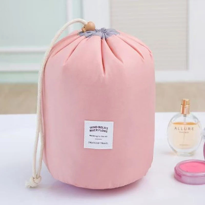 Fashion Round Waterproof Makeup Bag - High Capacity Travel Organizer