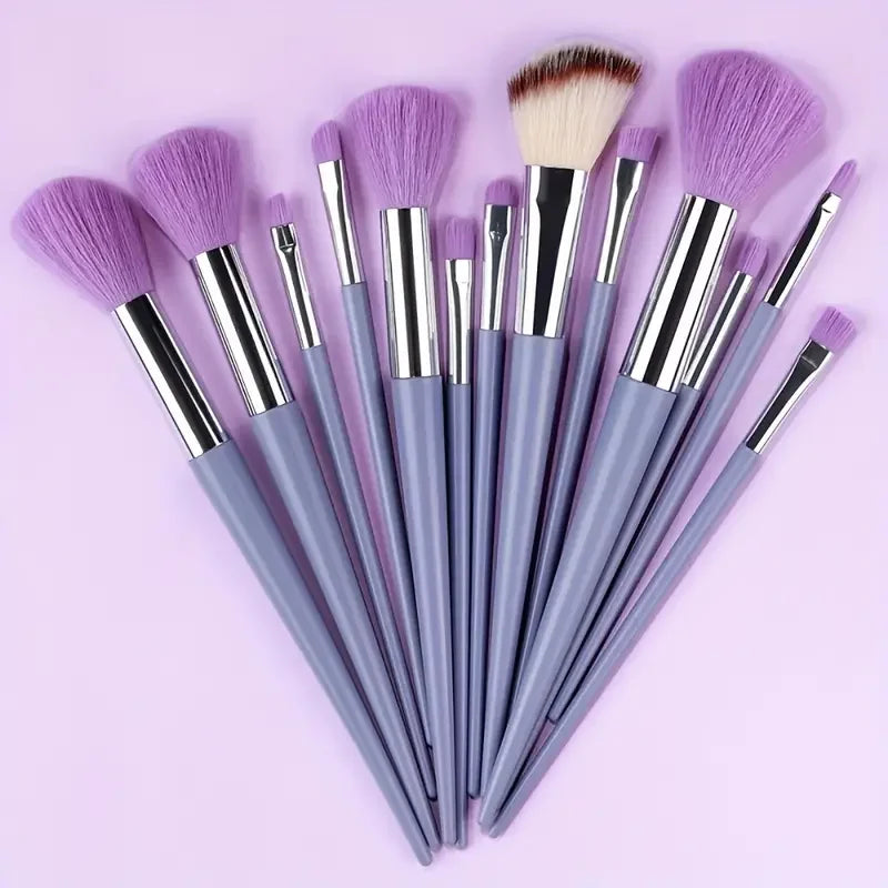 Professional 13-Piece Makeup Brush Set with Soft Synthetic Bristles
