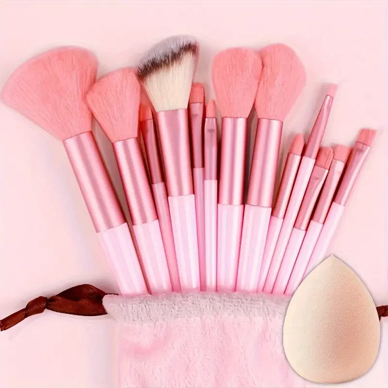 Professional 13-Piece Makeup Brush Set with Soft Synthetic Bristles
